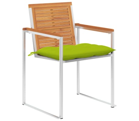 vidaXL Scaune de grădină cu perne, 6 buc., lemn masiv de acacia