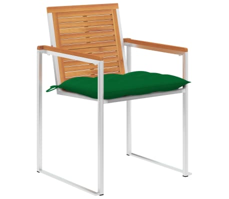 vidaXL Sodo kėdės su pagalvėlėmis, 8vnt., akacijos medienos masyvas