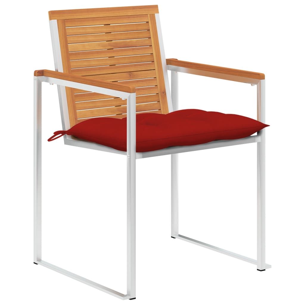 vidaXL Tuinstoelen 8 st met kussens massief acaciahout afbeelding
