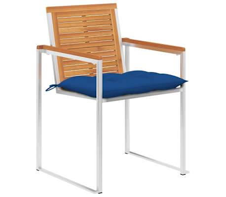 vidaXL Chaises de jardin lot de 8 avec coussins bois d'acacia massif