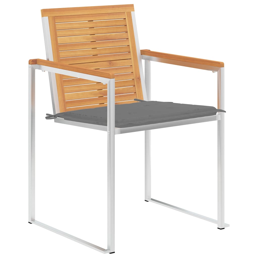 vidaXL Tuinstoelen 6 st met kussens massief teakhout afbeelding