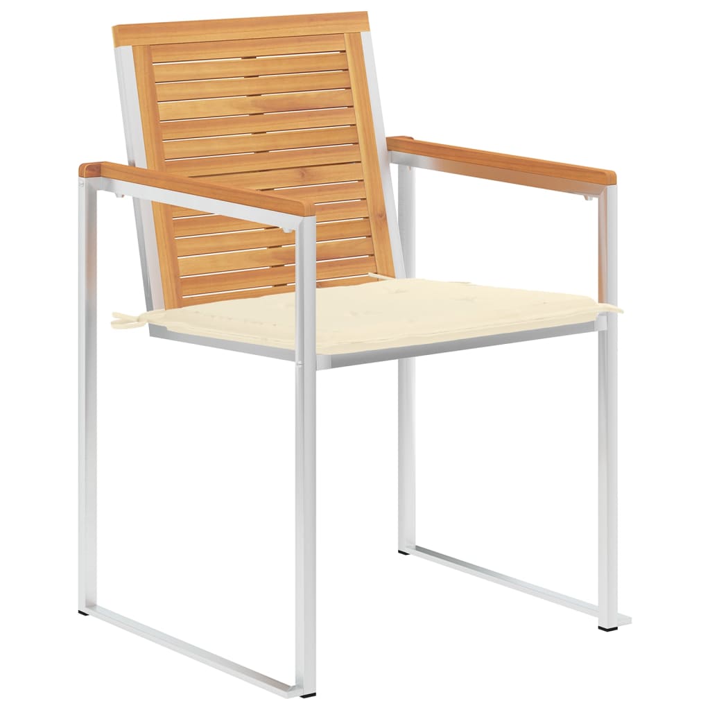 

vidaXL Tuinstoelen 6 st met kussens massief teakhout