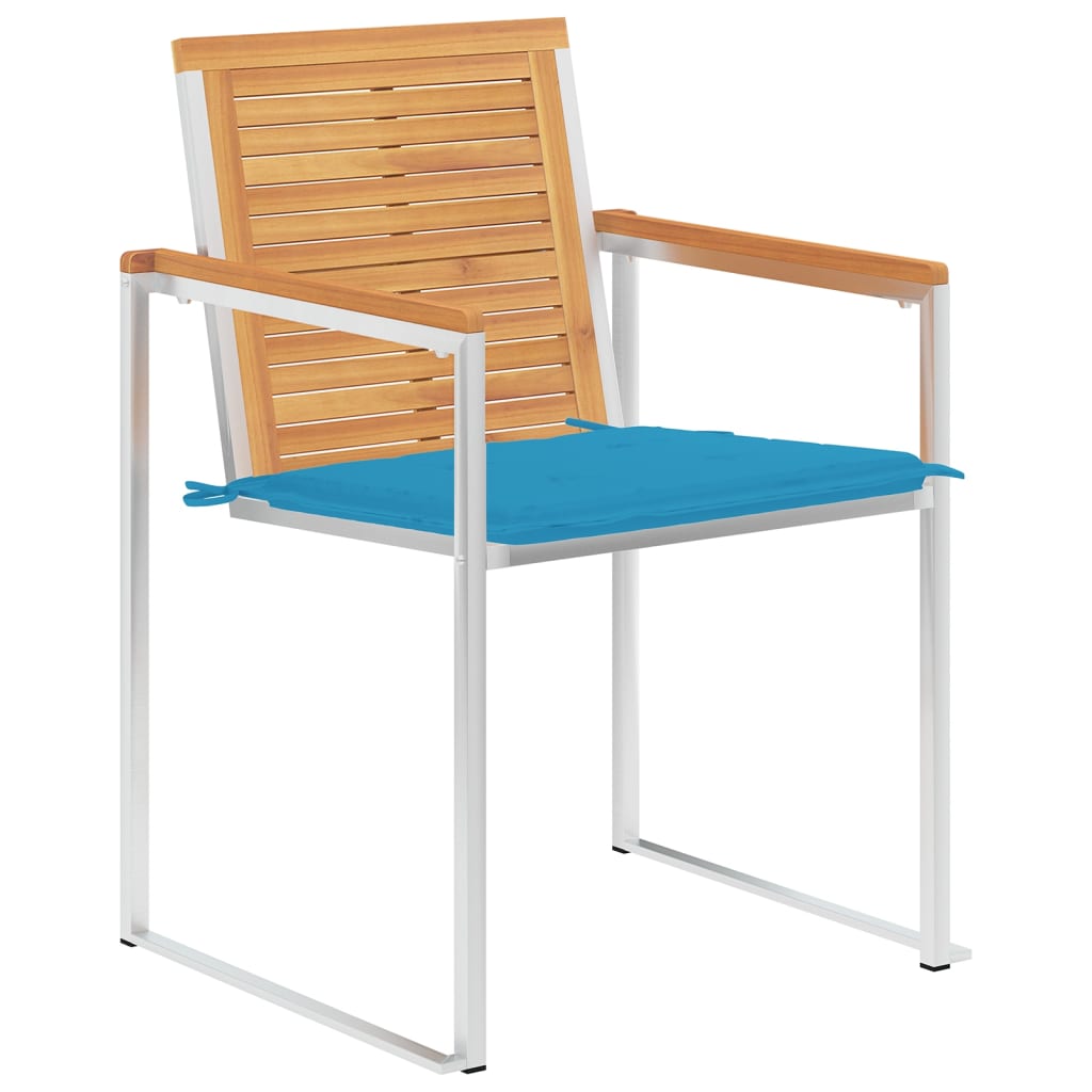 vidaXL Tuinstoelen 6 st met kussens massief teakhout afbeelding