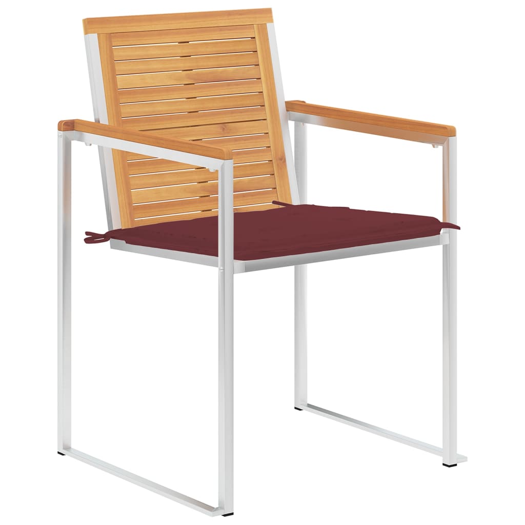 vidaXL Tuinstoelen 6 st met kussens massief teakhout afbeelding