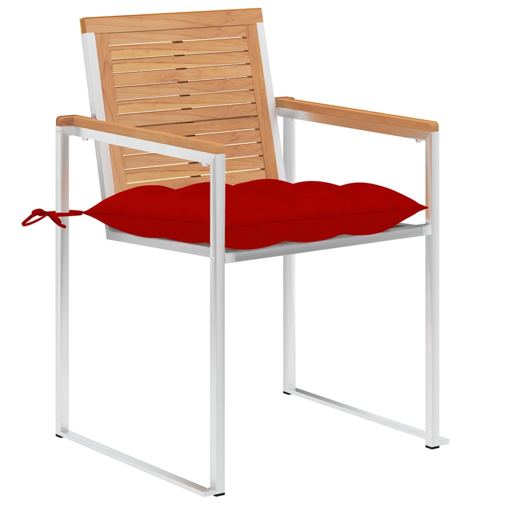 vidaXL Tuinstoelen 6 st met kussens massief teakhout afbeelding
