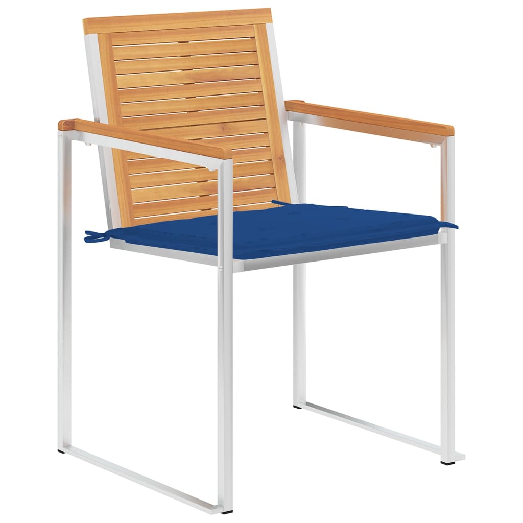 vidaXL Zahradní židle 8 ks s poduškami masivní teakové dřevo