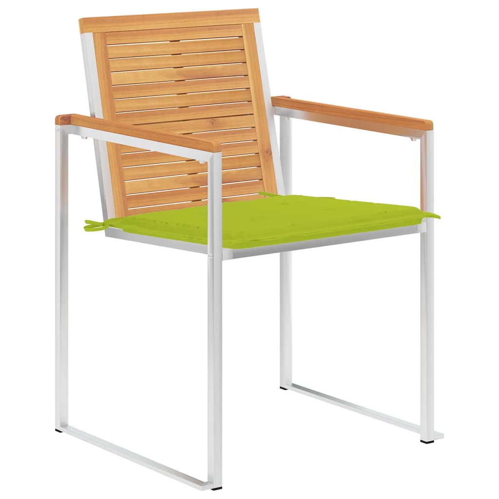 vidaXL Tuinstoelen 8 st met kussens massief teakhout afbeelding
