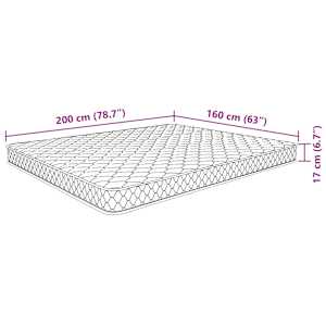 Matrace vidaXL Matrace Měkký Bílá 200 x 160 x 17 cm PU pěna - obrázek 7