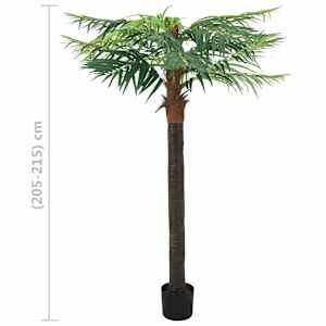 Umělý datlovník kanárský s květináčem 215 cm zelený - obrázek 6
