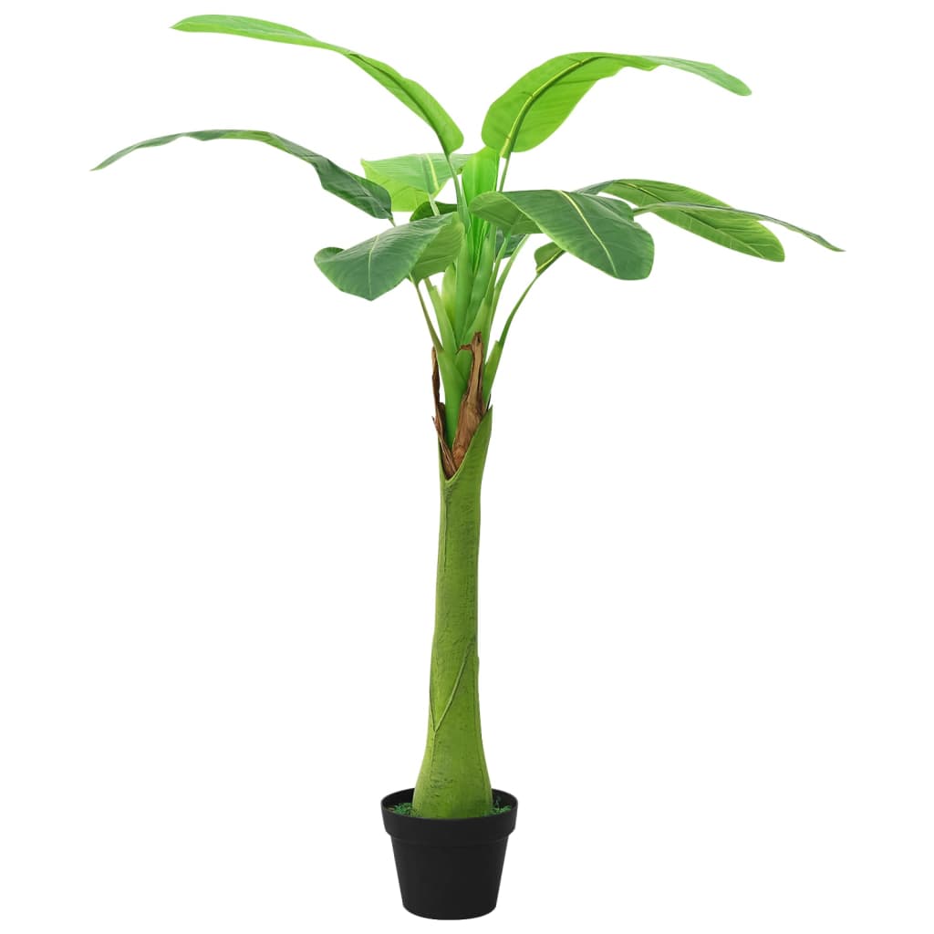 vidaXL kunstig bananpalme med potte 140 cm grøn