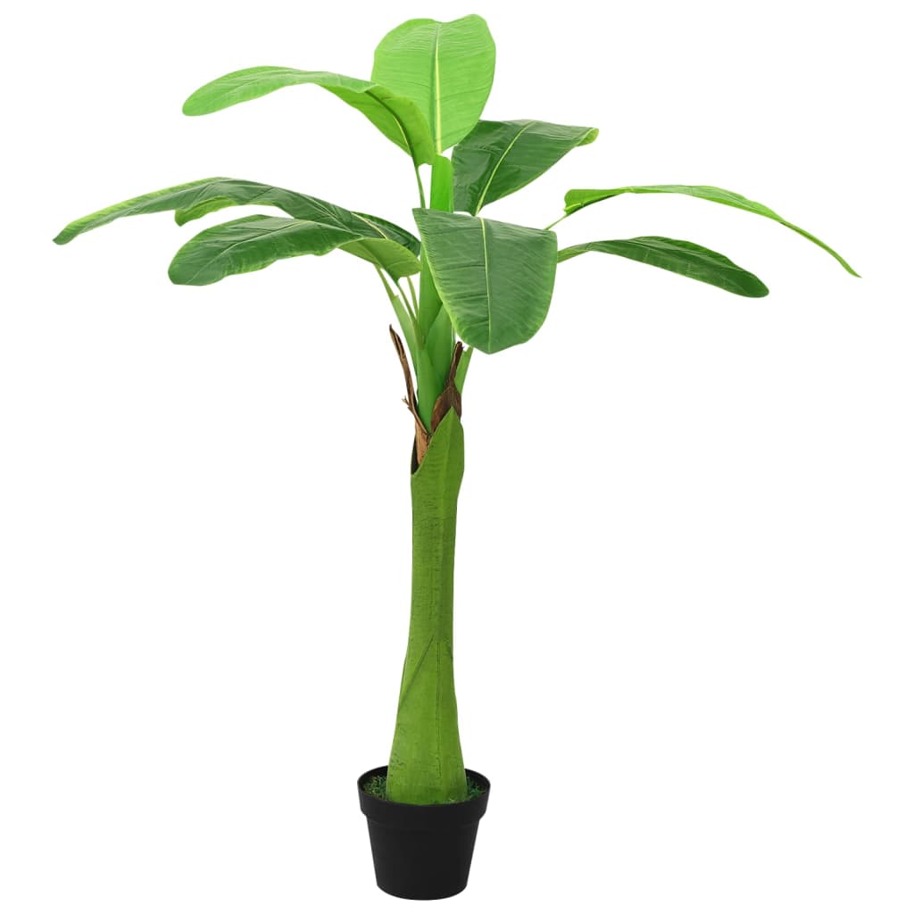 vidaXL Árvore bananeira artificial com vaso 140 cm verde
