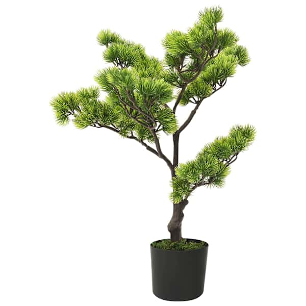 vidaXL kunsttaim, m&auml;nni bonsai potiga, 60 cm, roheline
