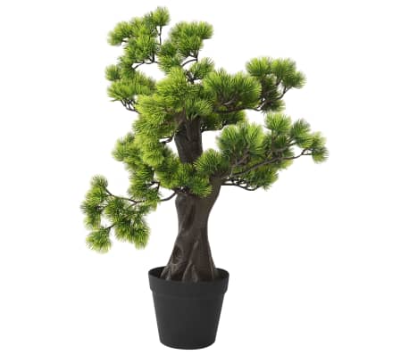 vidaXL Sztuczne bonsai z sosny, z doniczką, 60 cm, zielone
