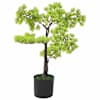 vidaXL kunsttaim, k&uuml;press-bonsai potiga, 60 cm, roheline
