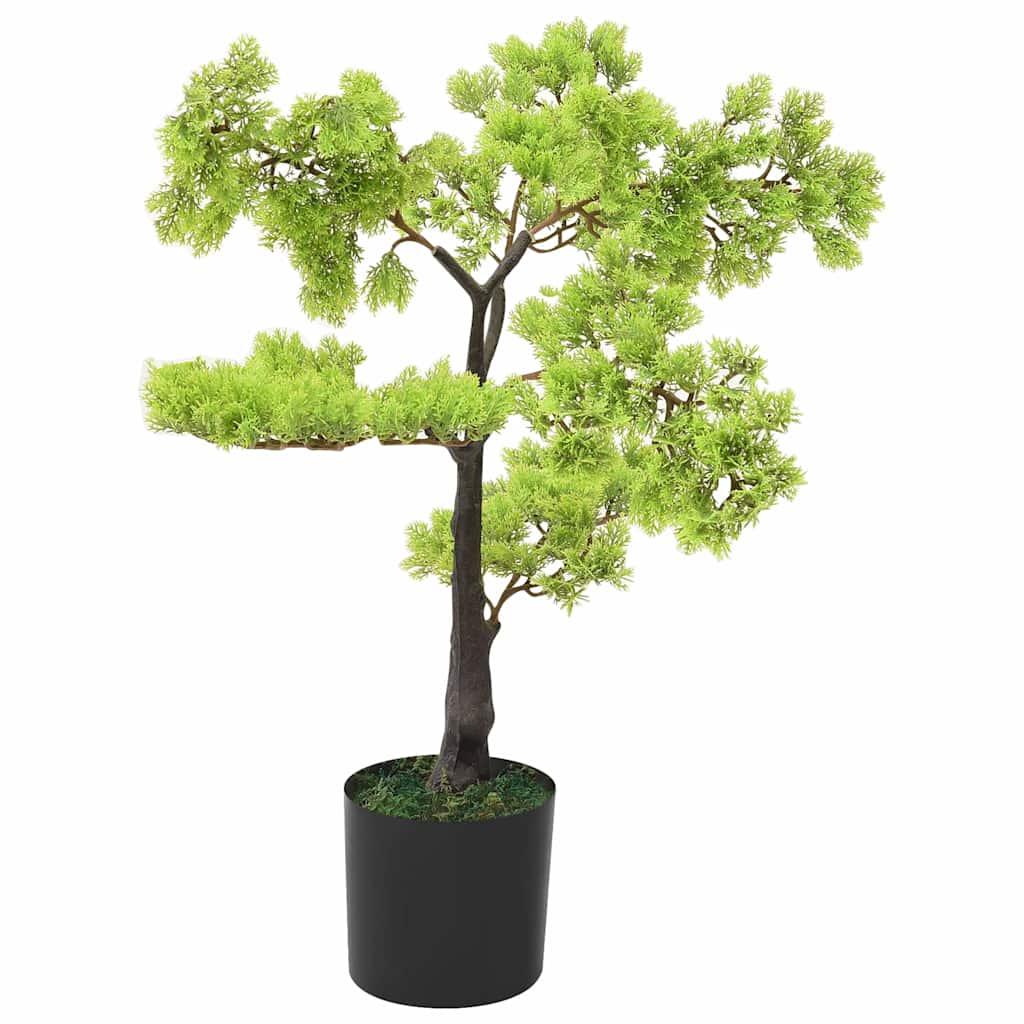 vidaXL Umělá bonsaj cypřiš s květináčem 60 cm zelená