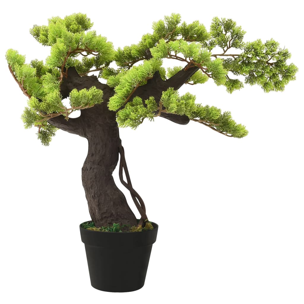 Umělá bonsaj cypřiš s květináčem 75 cm zelená
