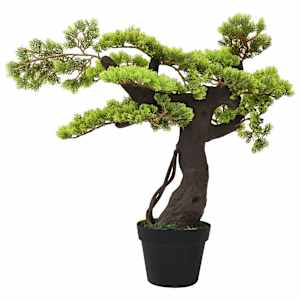 vidaXL Dirbtinis kiparisinis bonsai medelis su vazonu, 70cm, žalias