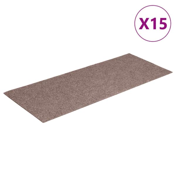 vidaXL isekleepuvad trepimatid, 15 tk, 60 x 25 cm, helepruunid, ristk&uuml;likukujulised