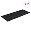 vidaXL isekleepuvad trepimatid, 15 tk, 60 x 25 cm, tumehall, ristk&uuml;likukujulised