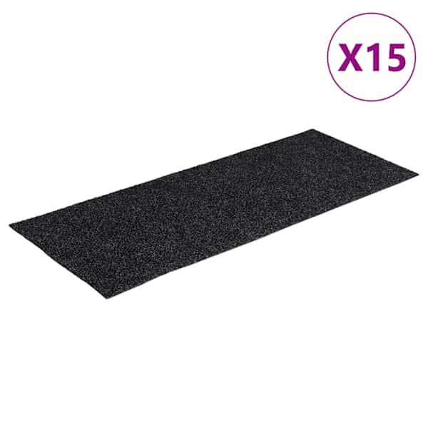 vidaXL isekleepuvad trepimatid, 15 tk, 60 x 25 cm, tumehall, ristk&uuml;likukujulised