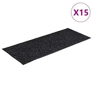 Schodové rohože samolepicí 15 ks 60 x 25 cm tmavě šedé obdélníkové - obrázek 2