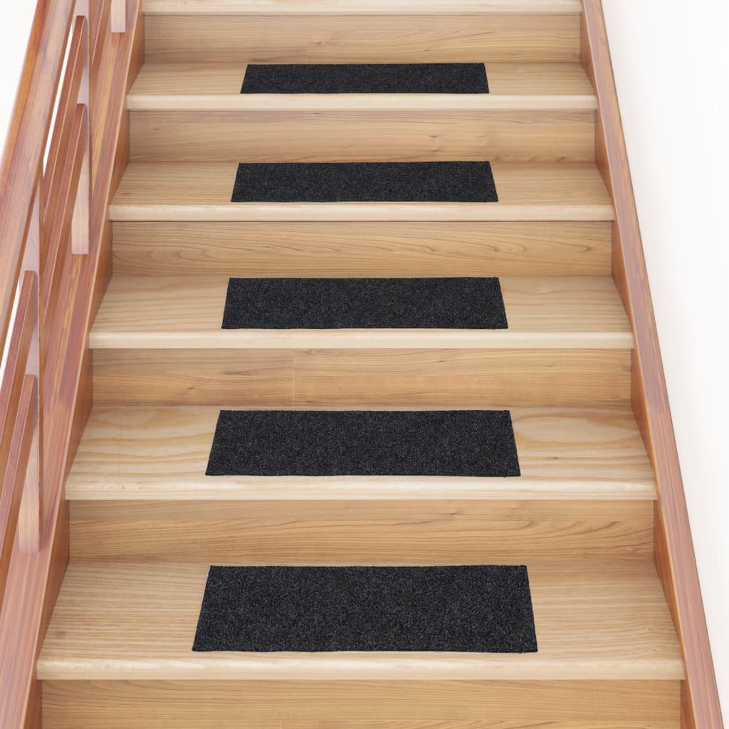 vidaXL Stufenmatten Selbstklebend 15 Stk. 60x25 cm Grau Rechteckig