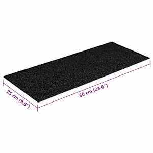 Schodové rohože samolepicí 15 ks 60 x 25 cm černé obdélníkové - obrázek 8