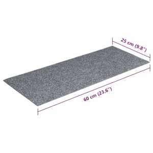 Schodové rohože samolepicí 15 ks 60 x 25 cm světle šedé obdélníkové - obrázek 8