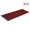 vidaXL trepimatid, isekleepuvad, 15 tk, 60 x 25 cm, bordoopunased, ristk&uuml;likukujulised