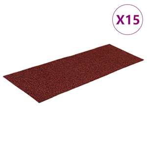 vidaXL trepimatid, isekleepuvad, 15 tk, 60 x 25 cm, bordoopunased, ristk&uuml;likukujulised
