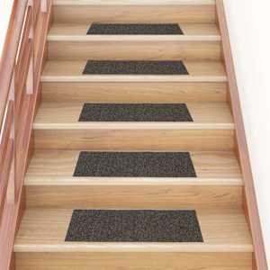 Schodové rohože samolepicí 15 ks 60 x 25 cm antracitové obdélníkové - obrázek 1