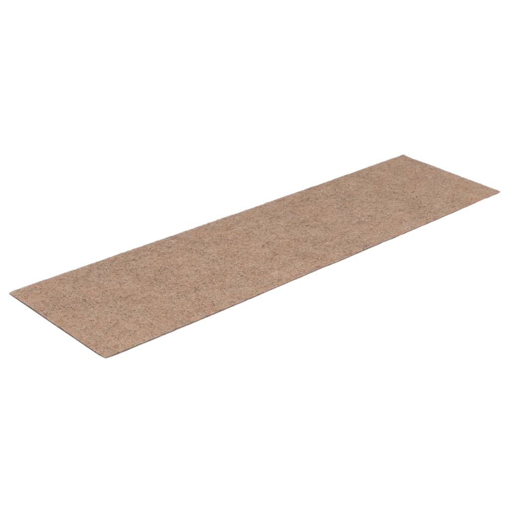 vidaXL 15 st Trapmatten zelfklevend rechthoekig 76x20 cm lichtbruin afbeelding