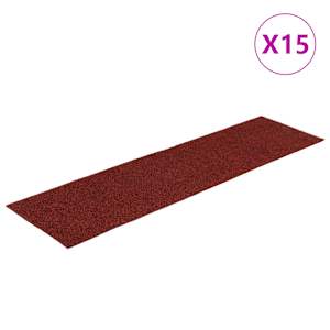 Schodové rohože samolepicí 15 ks 76 x 20 cm bordó červená obdélníková - obrázek 2