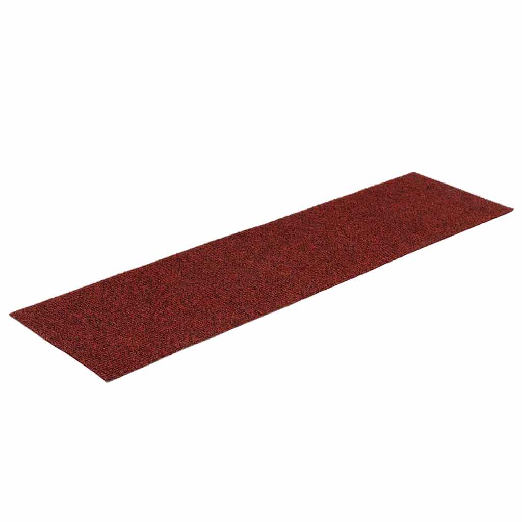 

vidaXL 15 st Trapmatten zelfklevend rechthoekig 76x20 cm rood