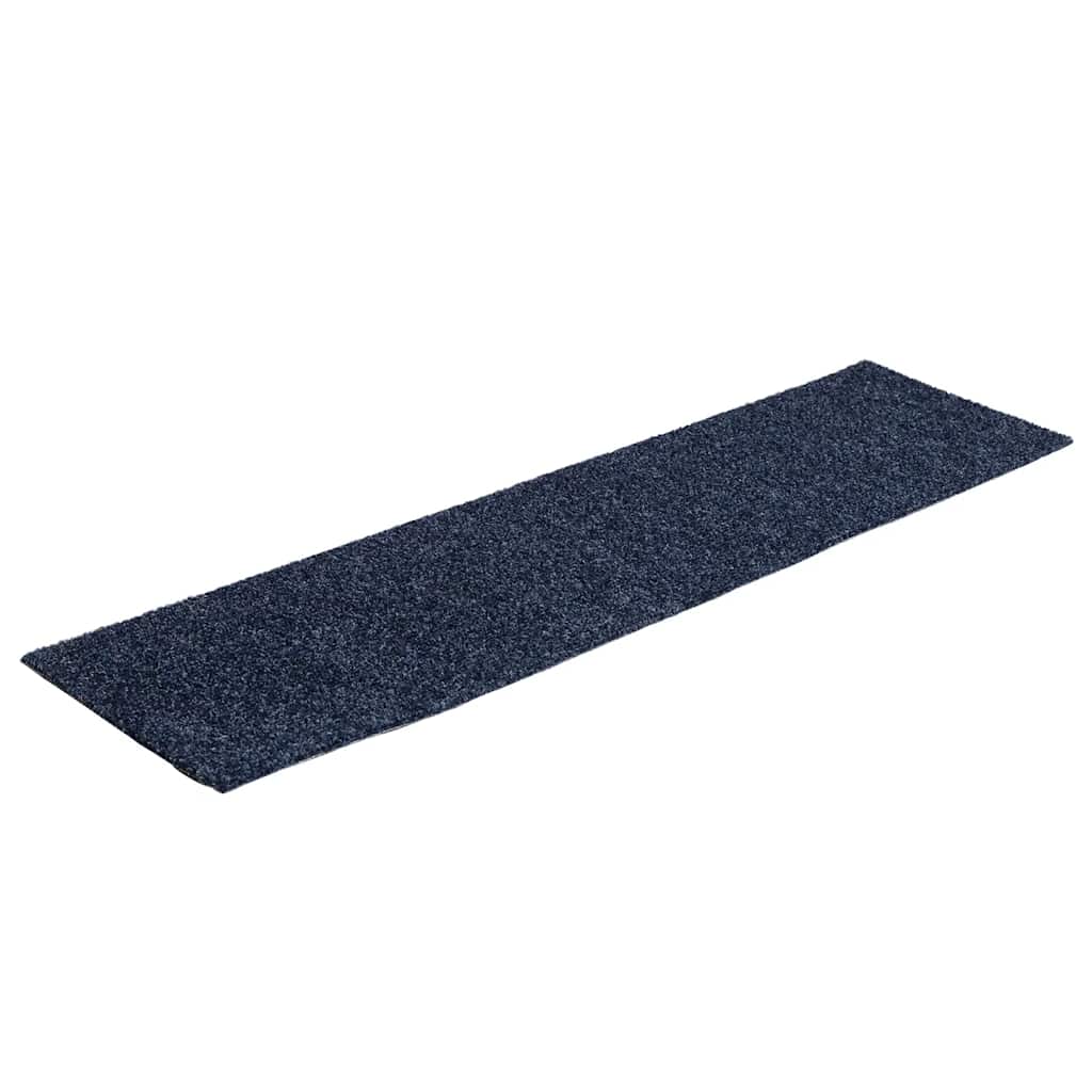 vidaXL 15 st Trapmatten zelfklevend rechthoekig 76x20 cm grijsblauw afbeelding