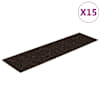 vidaXL isekleepuvad trepimatid, 15 tk, 76 x 20 cm, tumepruunid, ristk&uuml;likukujulised