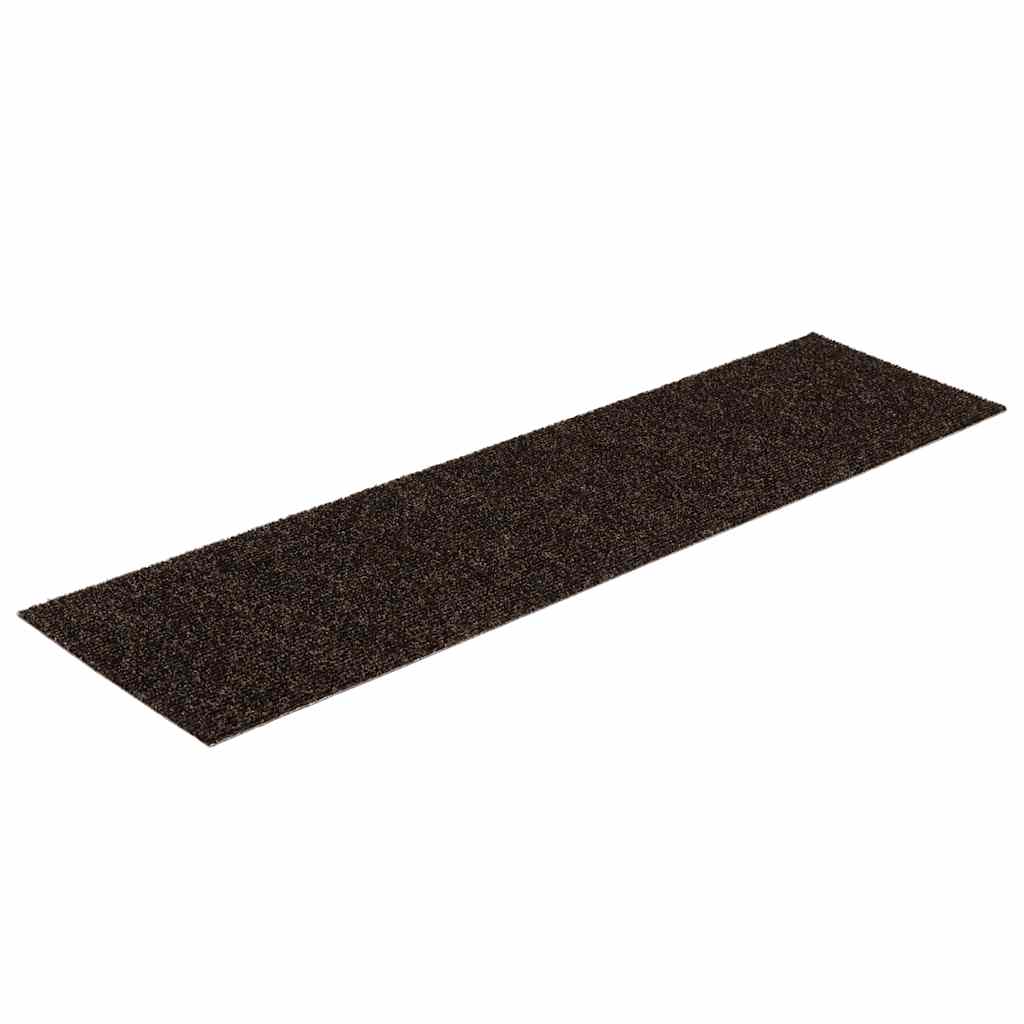 

vidaXL 15 st Trapmatten zelfklevend rechthoekig 76x20 cm donkerbruin