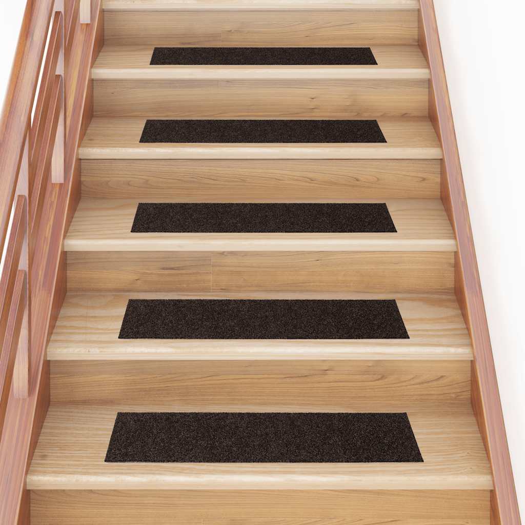 vidaXL Stufenmatten Selbstklebend Rechteckig 15 Stk. 76x20 Dunkelbraun