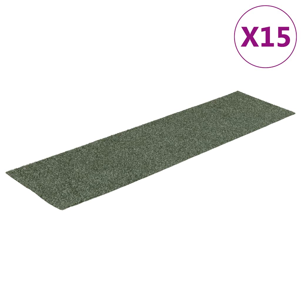 Thumbnail - vidaXL Selbstklebende Treppenmatten 15 Stk. Rechteckig 76x20 cm Grün