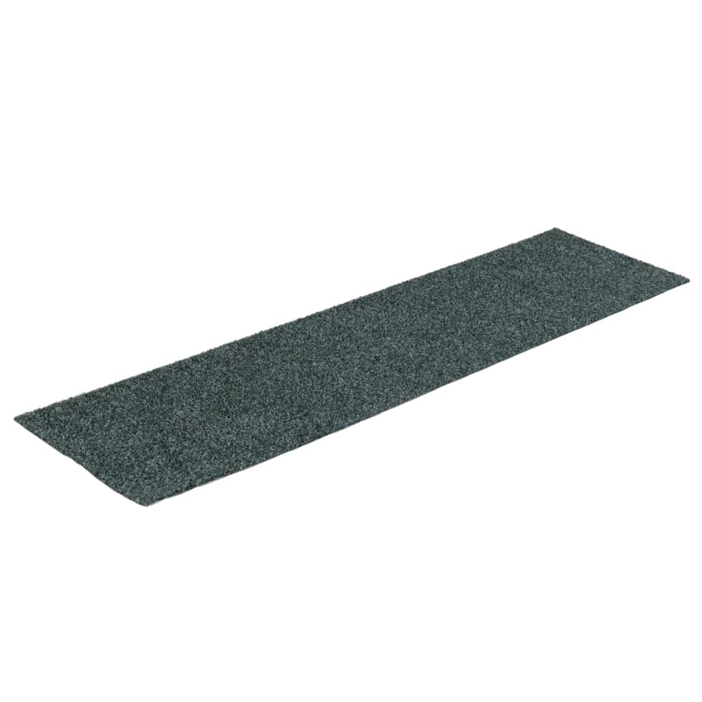 vidaXL Alfombrilla autoadhesiva escalera 15 uds verde 76x20 cm