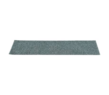 vidaXL kāpņu paklāji, 15 gab., pašlīmējoši, 76x20 cm, zaļi