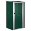 vidaXL aiakuur, roheline, 118,5 x 97 x 209,5 cm, tsingitud teras