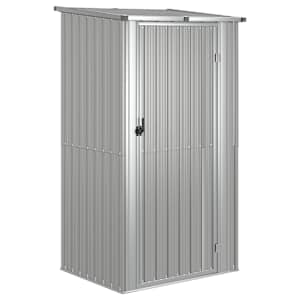 vidaXL aiakuur, hall, 118,5x97x209,5 cm, tsingitud teras