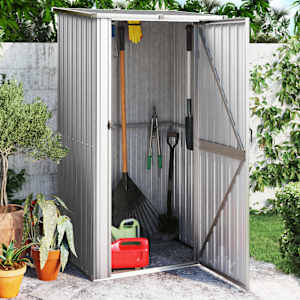 Vrtna lopa siva 118,5x97x209,5 cm pocinkano jeklo