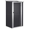 vidaXL aiakuur, hall, 118,5x97x209,5 cm, tsingitud teras