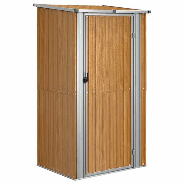 vidaXL aiakuur, pruun, 118,5 x 97 x 209,5 cm, tsingitud teras