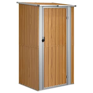 Zahradní domek hnědý 118,5 x 97 x 209,5 cm pozinkovaná ocel - obrázek 2