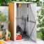  vidaXL barna horganyzott acél kerti fészer 118,5 x 97 x 209,5 cm termék 2. képe