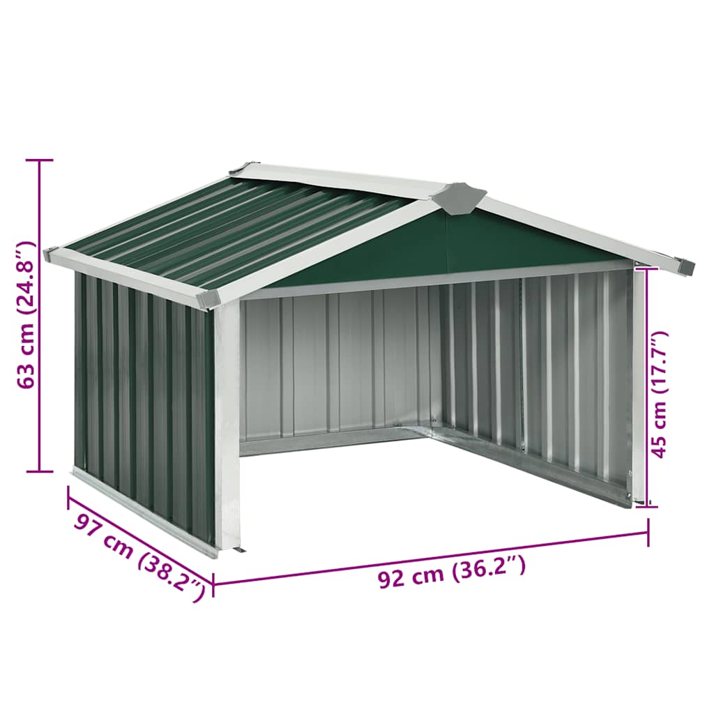 Garden Robot Lawnmower Shed Storage House Patio Garage Galvanized Steel vidaXL - Picture 31 of 36