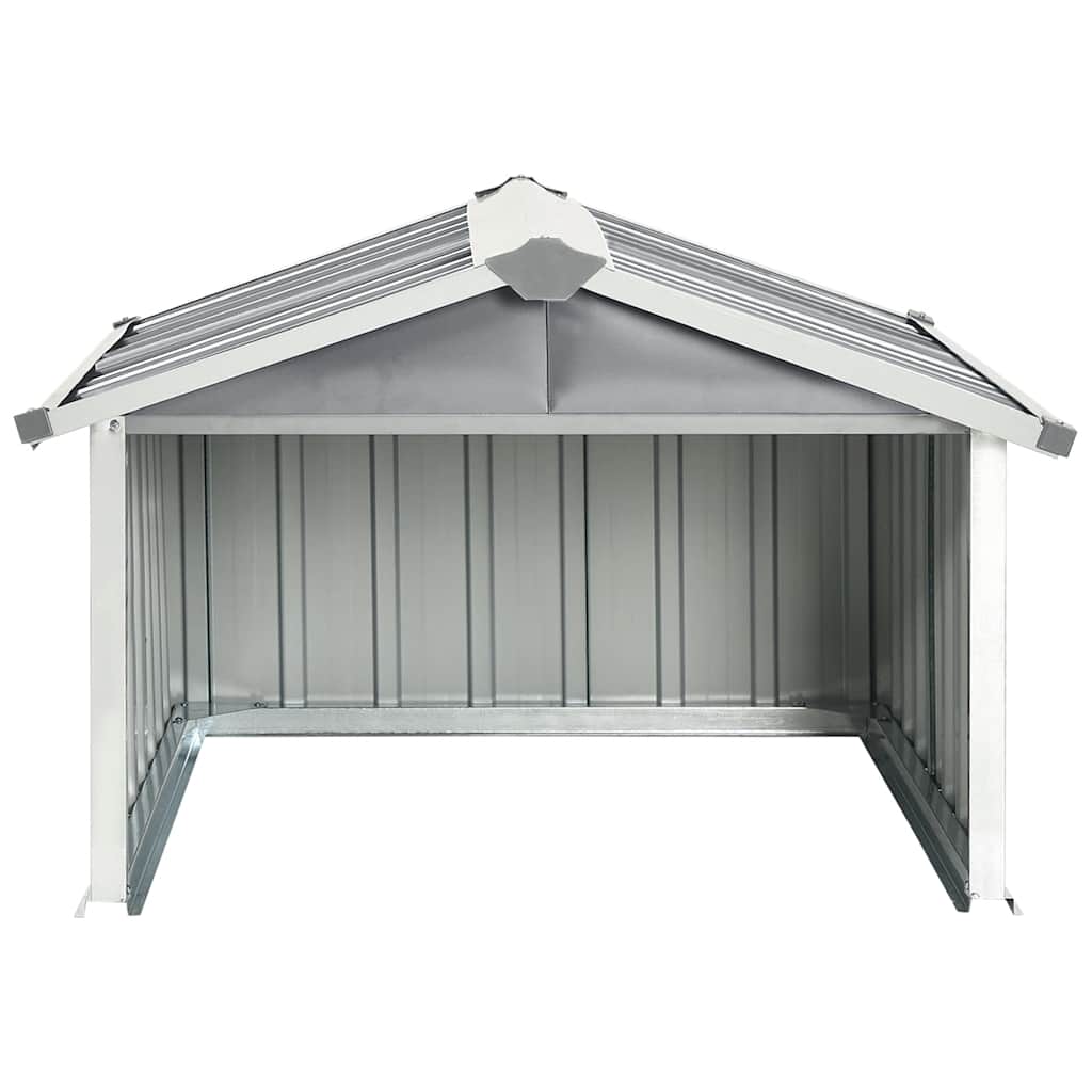 vidaXL Prístrešok na robotickú kosačku 92x97x63 cm oceľový sivý
